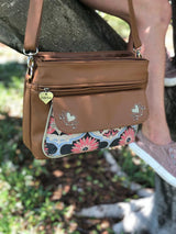 Traveller Bag - Butterfly Mandala – Vegan Leather Cross-Body Handbag