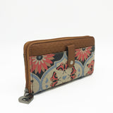 Zip Up Wallet - Butterfly Mandala – Vegan Leather Purse