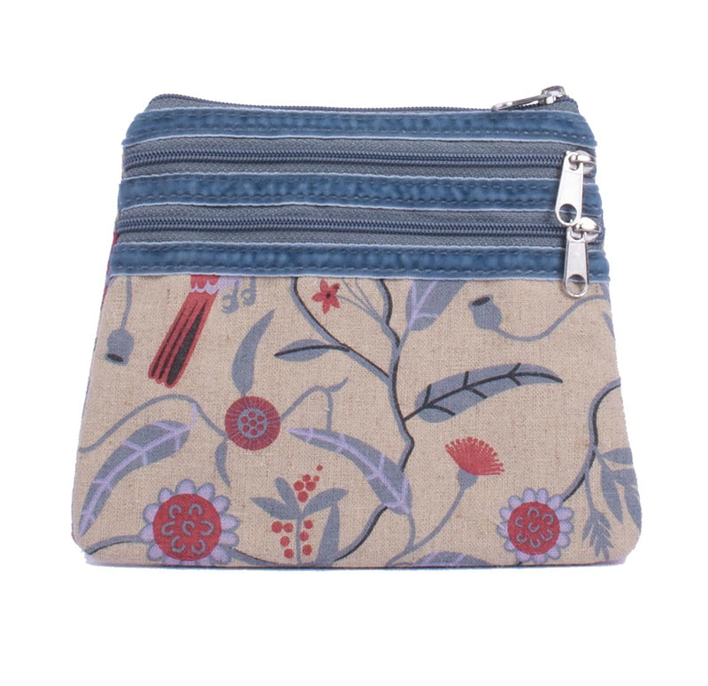 3 Zip Purse - Honeyeater – Vegan Leather Purse