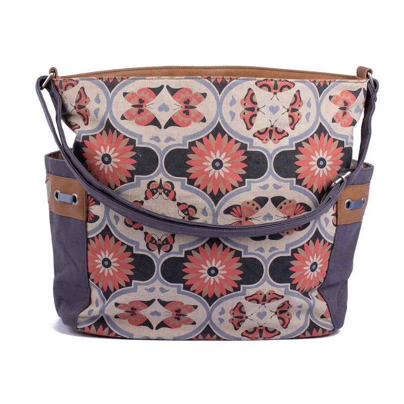 Everyday Tote - Butterfly Mandala – Vegan Leather Tote Bag