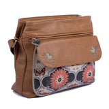 Traveller Bag - Butterfly Mandala – Vegan Leather Cross-Body Handbag