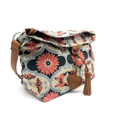 Café Bag - Butterfly Mandala – Vegan Leather Cross-Body Handbag