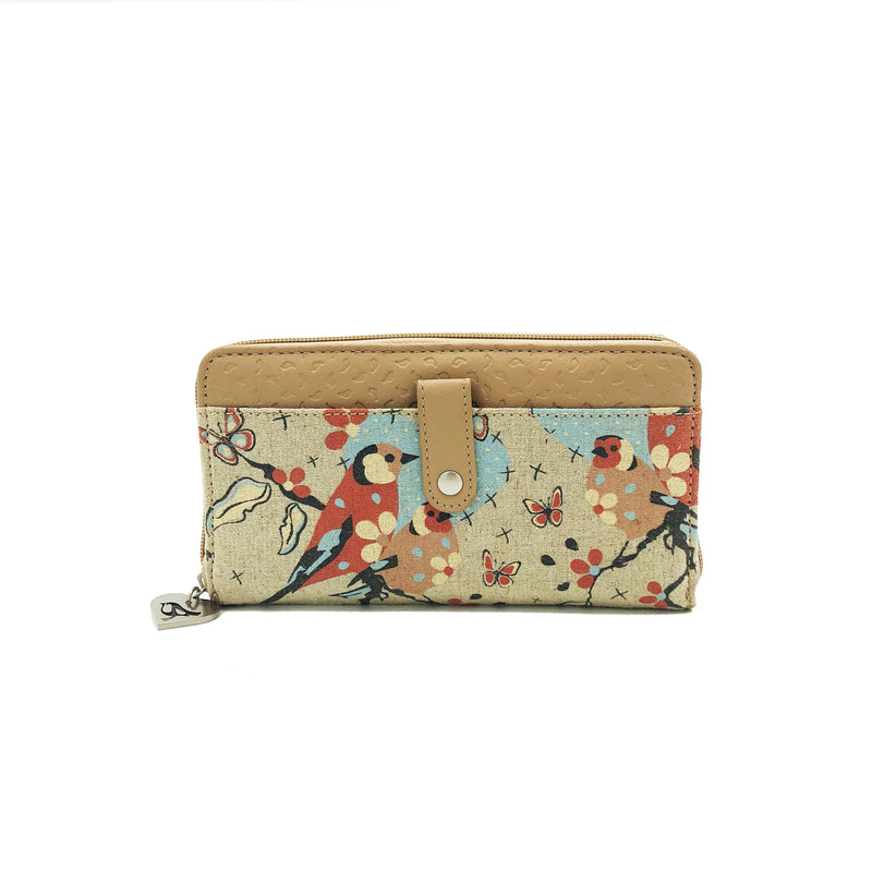 Zip Up Wallet - Blossom Time – Vegan Leather Purse