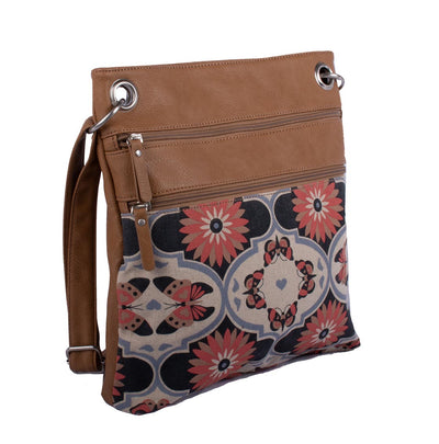 Melbourne Bag - Butterfly Mandala – Vegan Leather Cross-Body Handbag